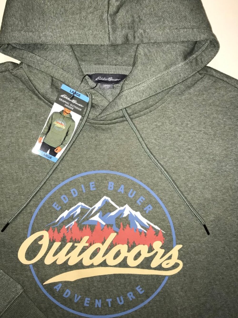 Men's Eddie Bauer Graphic Outdoor Hoodie-Size L - Picture 9 of 14